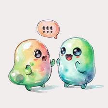 cute jelly blobs clipart