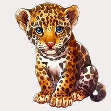 Cute Baby Jaguar Clipart