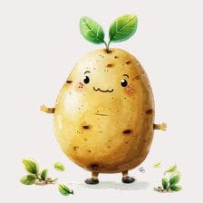 cute potato clipart