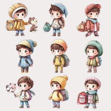 tiny boys clipart