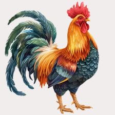 realistic rooster clipart