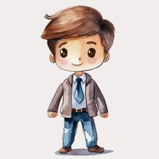 Cute Boy In Suit Clipart