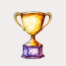Gold Trophy Watercolor Clipart