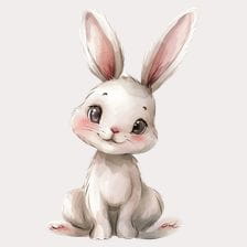 white bunny clipart