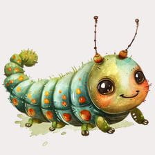 Cute Cartoon Caterpillar Clipart