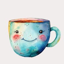 watercolor teacup clipart