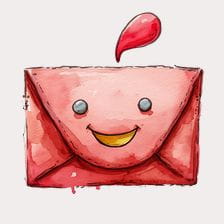 pink email clipart