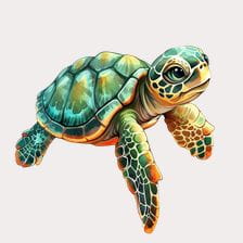 cute sea turtle clipart