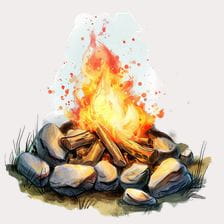 big campfire clipart