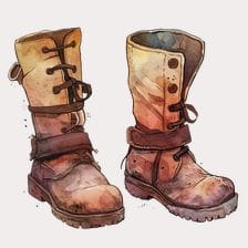 vintage boots clipart