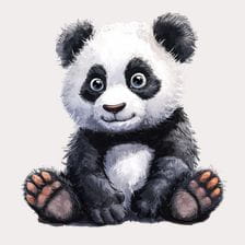 Adorable Baby Panda Clipart