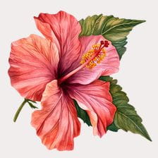 watercolor hibiscus clipart