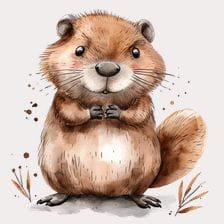 cute beaver clipart