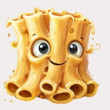 Cute Pasta Cartoon Character Clipart