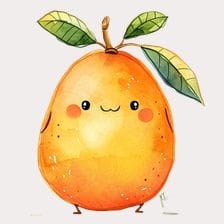 Cute Orange Fruit Clipart