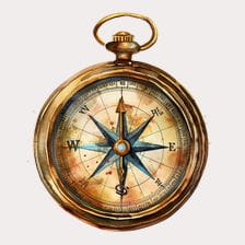Vintage Nautical Compass Clipart