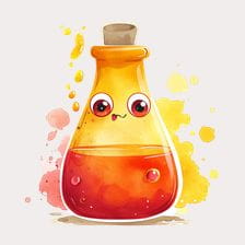 Cute Cartoon Potion Bottle Clipart