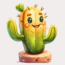 cute kawaii cactus clipart