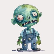 cute zombie clipart