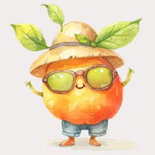 cute peach clipart