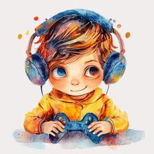 gamer boy clipart