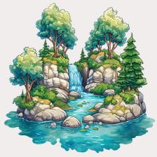 cute lake clipart
