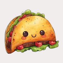 cute taco clipart