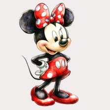 Minnie Watercolor Clipart
