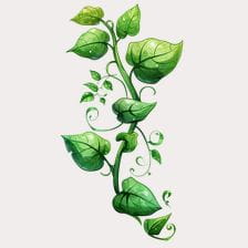 Cartoon Green Vine Cliparts