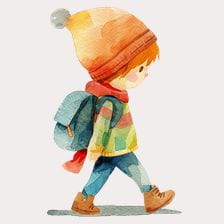 cute walking clipart