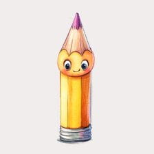 kawaii pencil clipart
