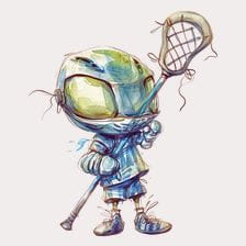 Cute Lacrosse Player Clipart