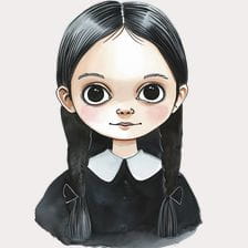 wednesday addams clipart