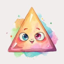 cute triangle watercolor clipart
