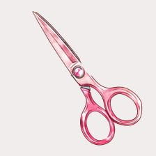 pink scissors clipart