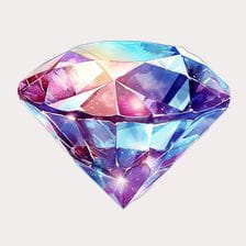 Watercolor Galaxy Diamond Clipart