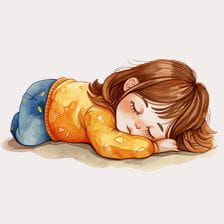 sleeping girl clipart
