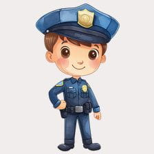 cute policeman clipart