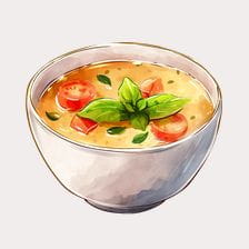 Creamy Tomato Basil Soup Clipart