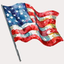 American Flag Patriotic Clipart