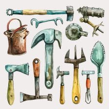 rusty tools clipart