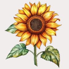 watercolor sunflower clipart