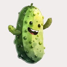 kawaii pickle clipart