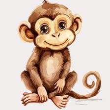 cute monkey clipart