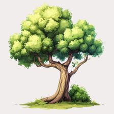 Cartoon Green Tree Clipart