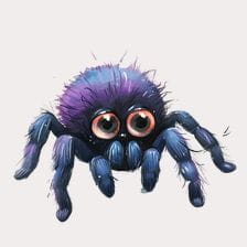 watercolor spider clipart