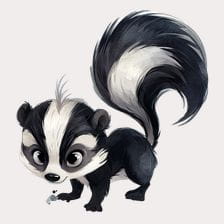 cute skunk clipart