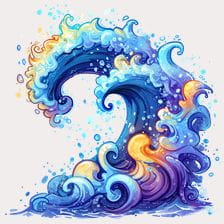Blue Ocean Wave Clipart
