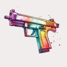 Rainbow Gun Clipart