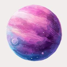 pastel planet clipart